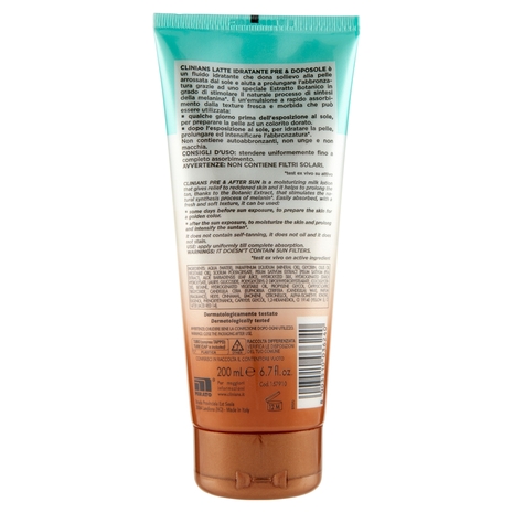 Clinians Bellezza Solare Pre & Doposole Latte Idratante 200 mL